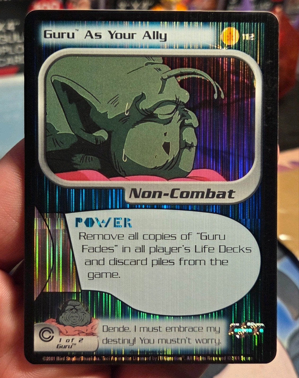 Guru As Your Ally 112 DBZ CCG Trunks Saga Foil Unl - EXC, Ophalen of Verzenden, Zo goed als nieuw, Foil