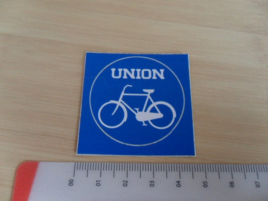 sticker fiets UNION verkeersbord, Verzamelen, Ophalen, Zo goed als nieuw