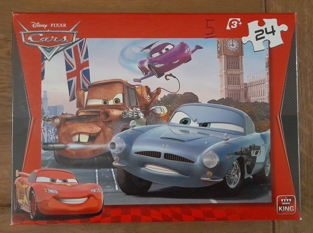 Disney Pixar Cars kinderpuzzel 3+, Ophalen of Verzenden, 10 tot 50 stukjes, Gebruikt, 2 tot 4 jaar