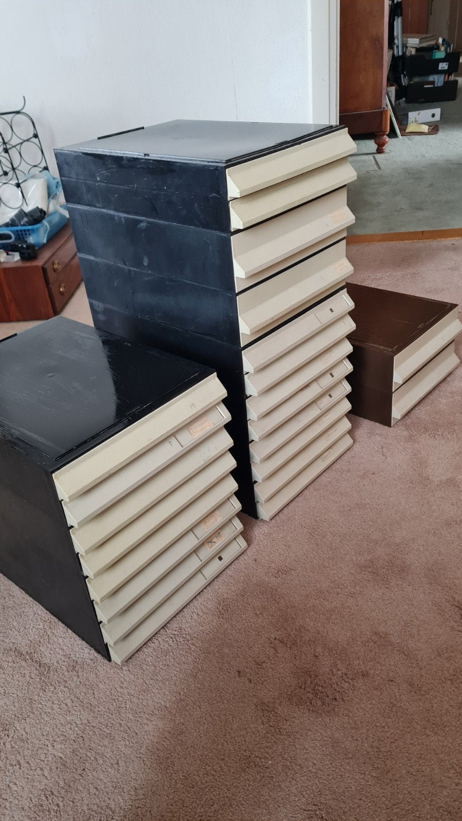 Stapelbare archiefkast met 22 lades, Huis en Inrichting, Ophalen, Gebruikt, 100 tot 150 cm, 25 tot 50 cm
