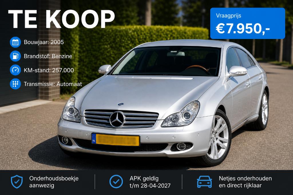 Mercedes CLS 350 | 272 PK | NL Auto | Luxe uitvoering, Auto's, Automaat, Achterwielaandrijving, 4 stoelen, Particulier