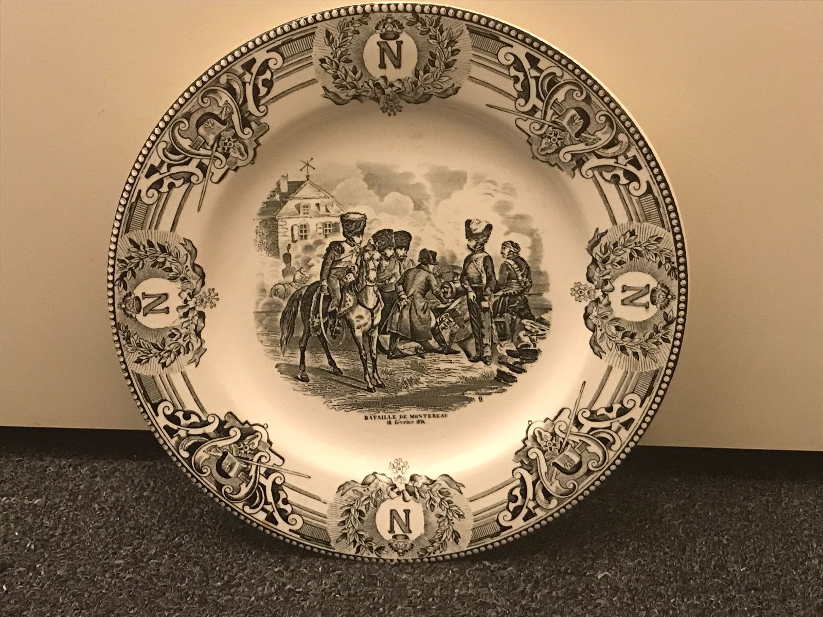 Napoleon wandbord slag van Montereau, Ophalen of Verzenden