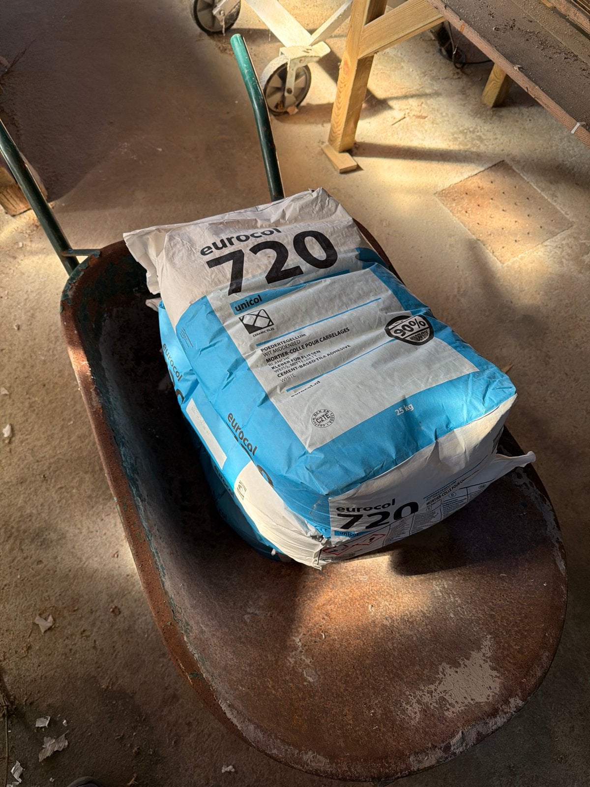 Eurocol 720 Unicol Tegellijm - 25 kg zakken 4st., Ophalen of Verzenden, Nieuw