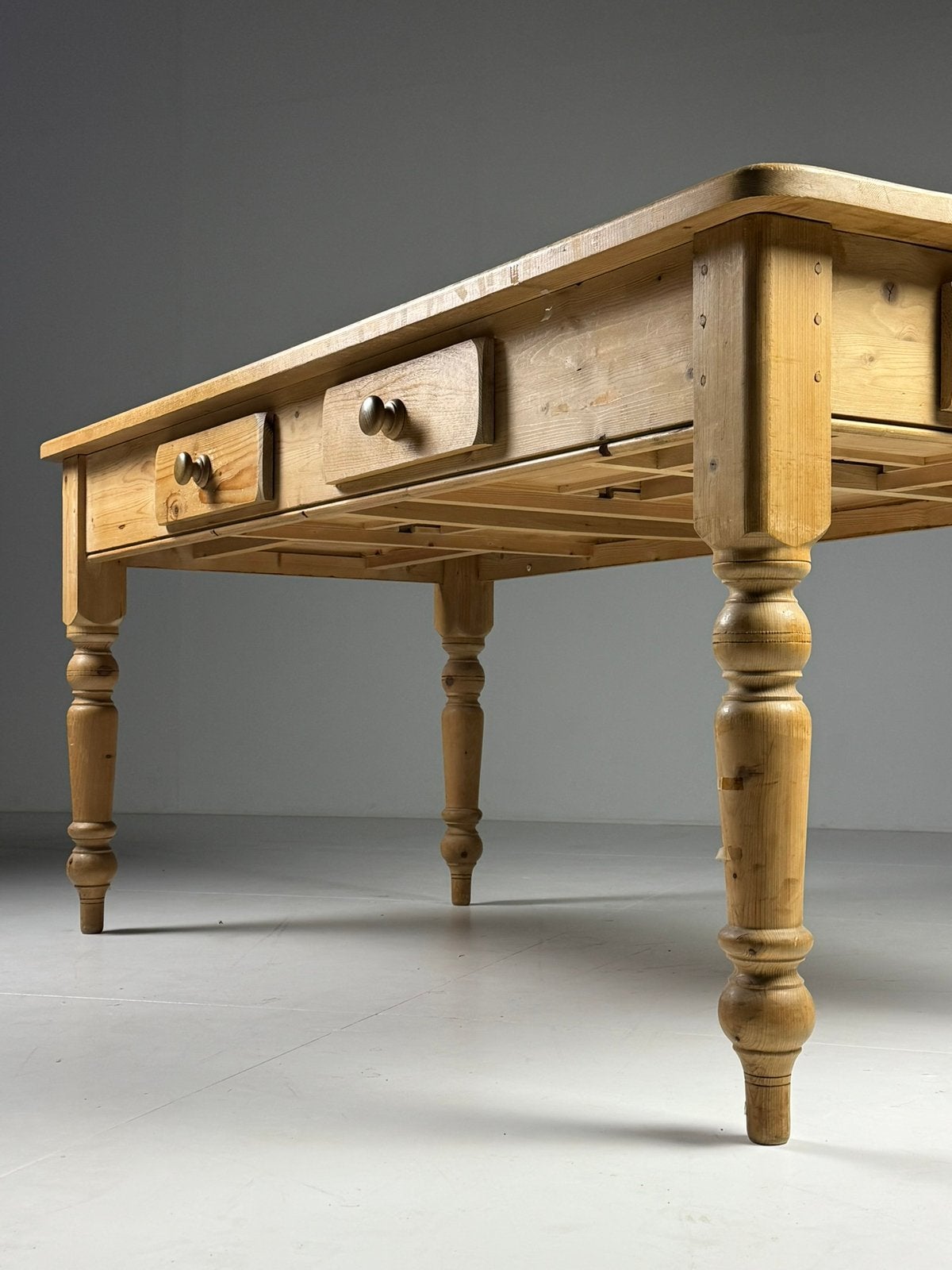 Grenen eettafel werktafel landelijk, Ophalen of Verzenden