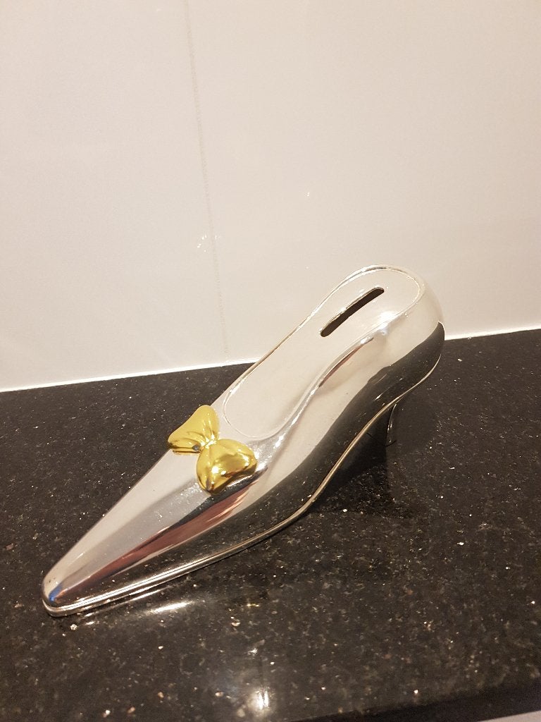 Te koop SPAARPOT in zilver/goud uitvoering NIEUW zeer mooi!!, Ophalen of Verzenden, Nieuw, Overige materialen, Overige thema's