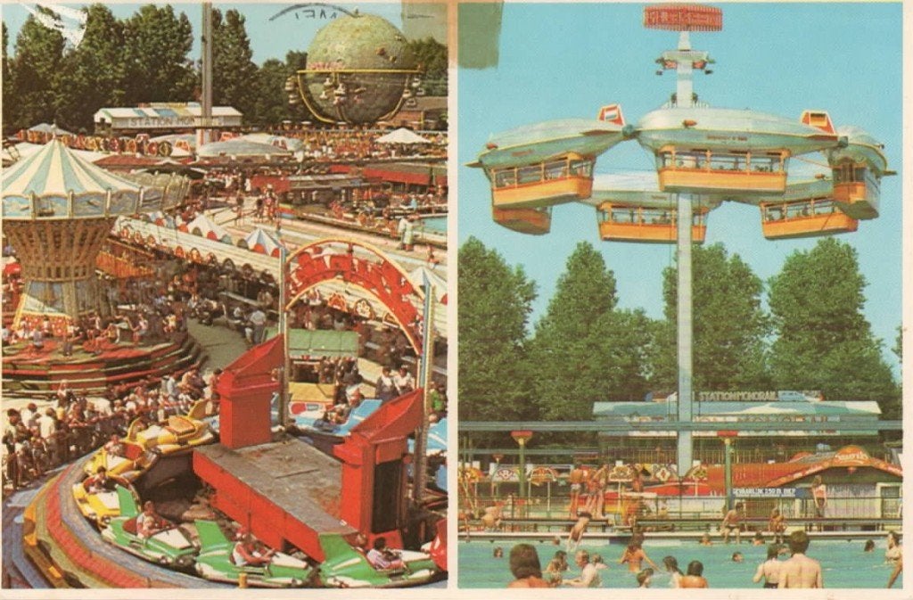 Ansichtkaart Slagharen, 3-luik, pretpark, Ophalen of Verzenden, 1980 tot heden, Gelopen, Overijssel