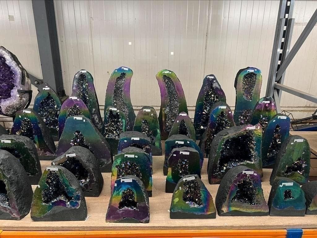 AMETHIST RAINBOW AURA KATHEDRAAL, Verzamelen, Ophalen, Mineraal