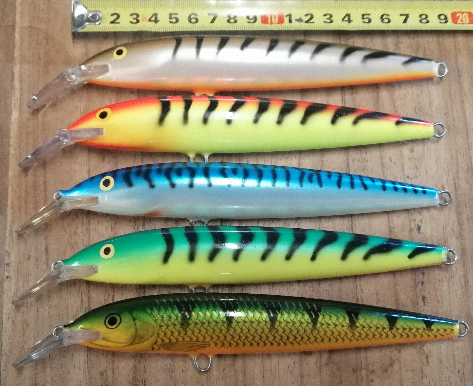 Rapala Magnum floating 18cm pluggen, 5 stuks, mooi!!, Ophalen, Zo goed als nieuw, Overige typen