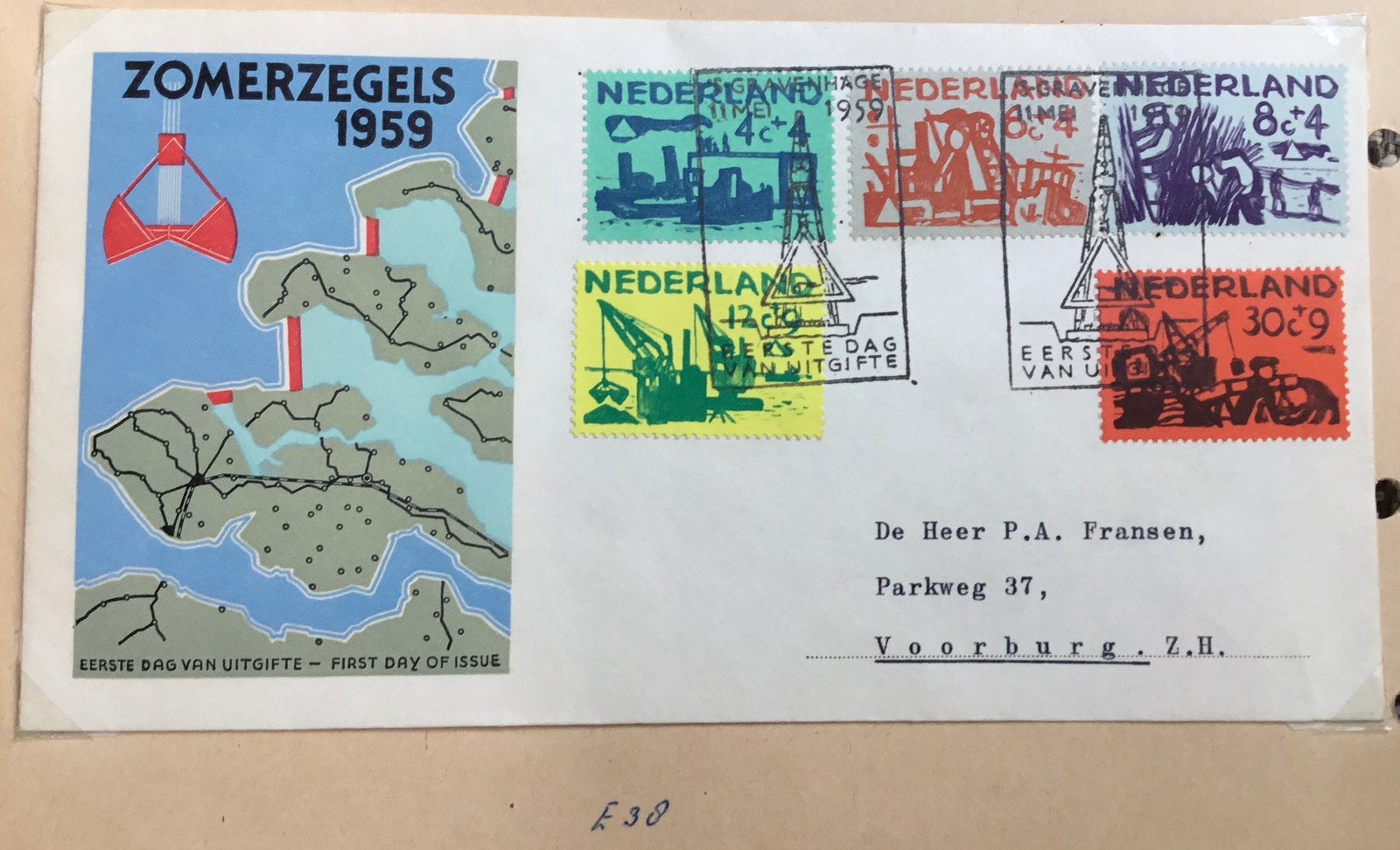 Eerste dag envelop kavel E 18, Postzegels en Munten, Postzegels | Eerstedagenveloppen, Ophalen of Verzenden, Beschreven, Nederland