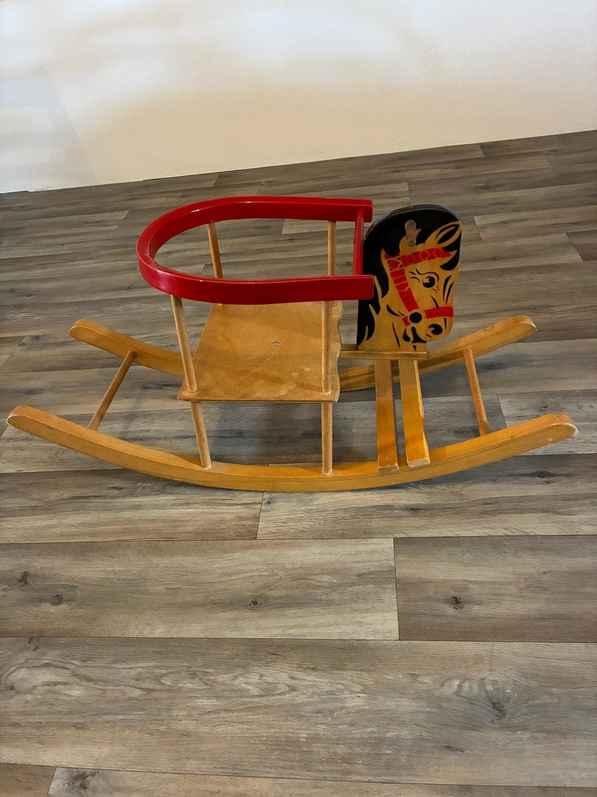 Houten hobbelpaard, Kinderen en Baby's, Speelgoed | Houten speelgoed, Ophalen, Gebruikt