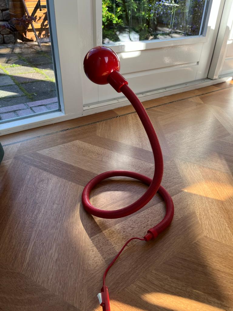 Vintage rode snake lamp, Ophalen, Gebruikt
