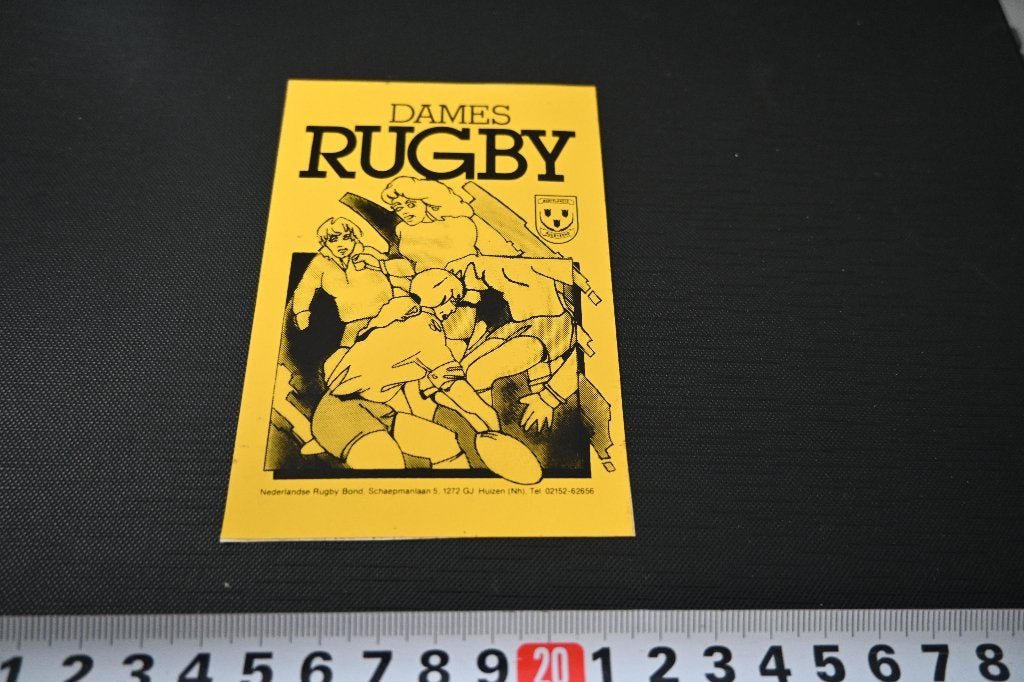 sticker Dames RUGBY Nederlandse Rugby Bond, Verzamelen, Ophalen, Zo goed als nieuw
