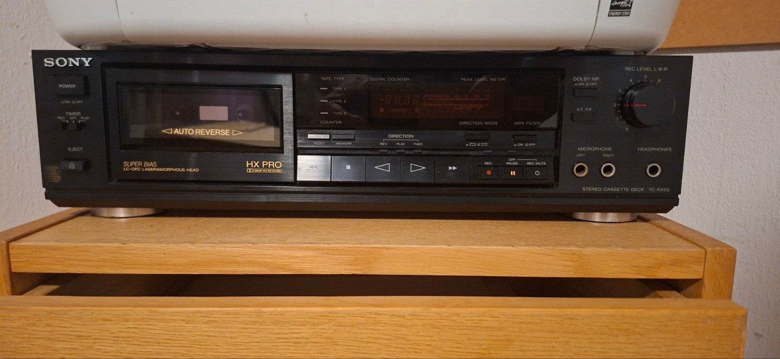 Sony TC-rx 55 Cassettedeck met Auto-Reverse en HX Pro, Audio, Tv en Foto, Cassettedecks, Ophalen of Verzenden, Enkel, Sony, Tiptoetsen
