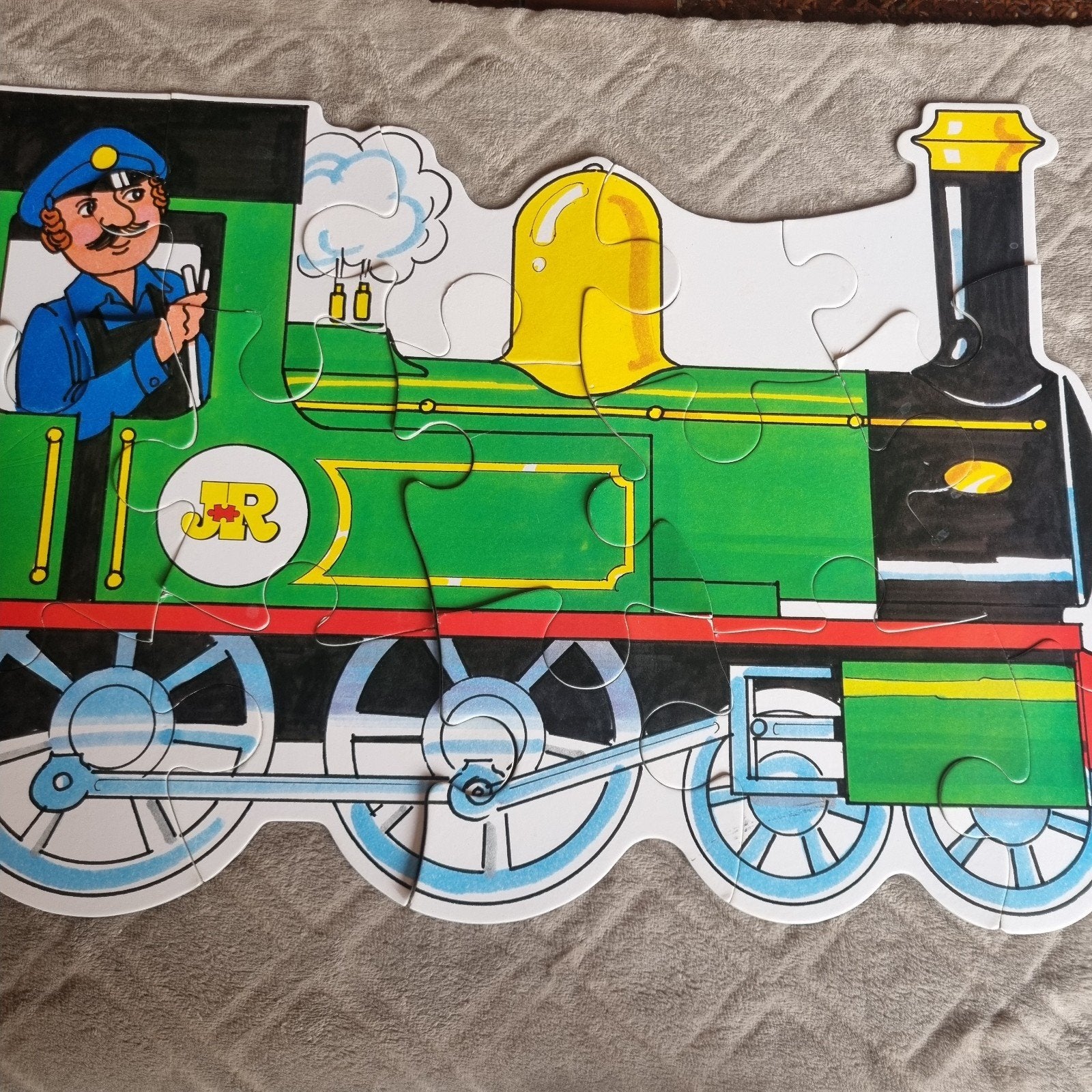 De Groene Stoomtrein Puzzel - 15 Grote Stukken, Ophalen of Verzenden, 10 tot 50 stukjes, Gebruikt, 2 tot 4 jaar