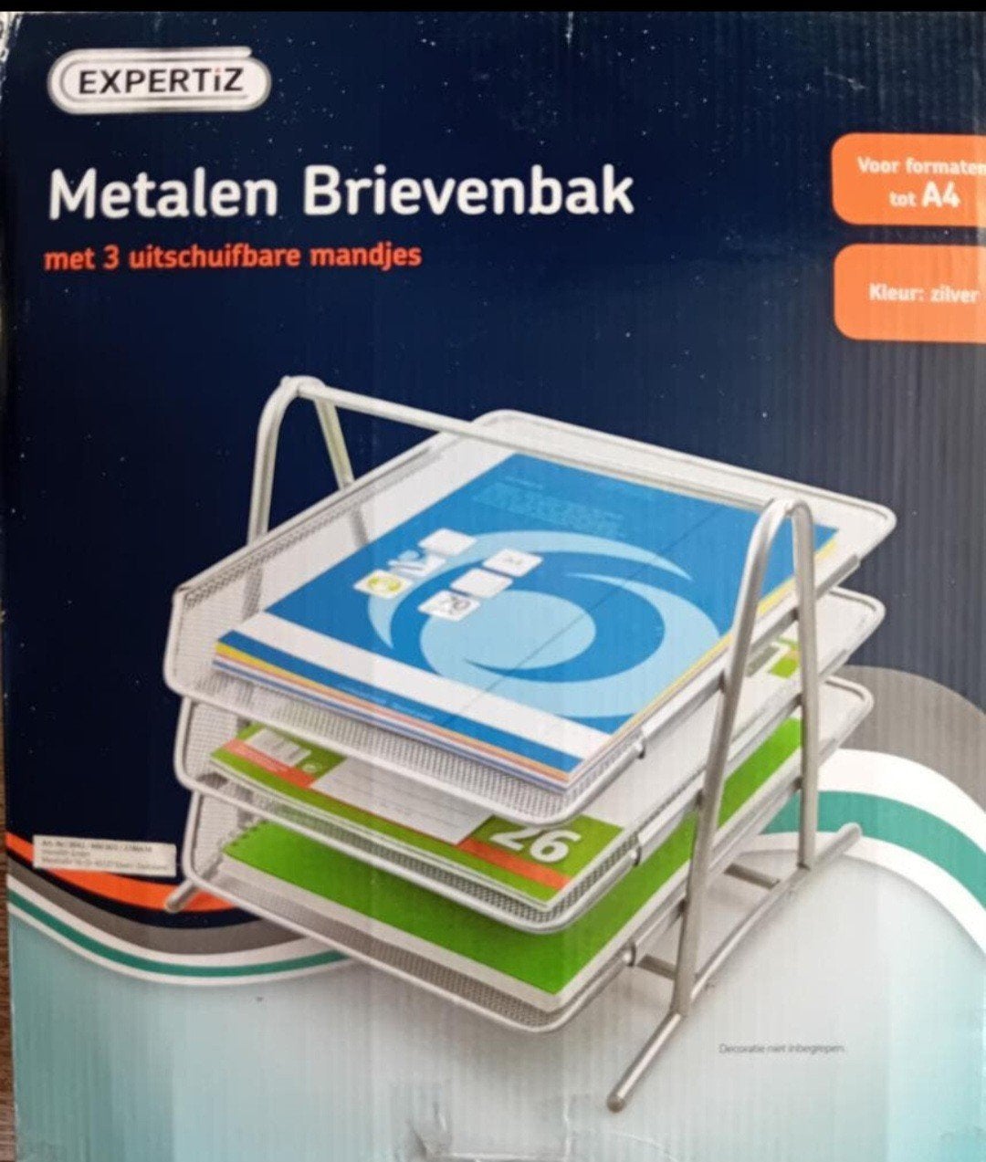 Metalen Brievenbak/Bureau Organizers met 3 Laden. A4. Nieuw, Diversen, Ophalen, Nieuw