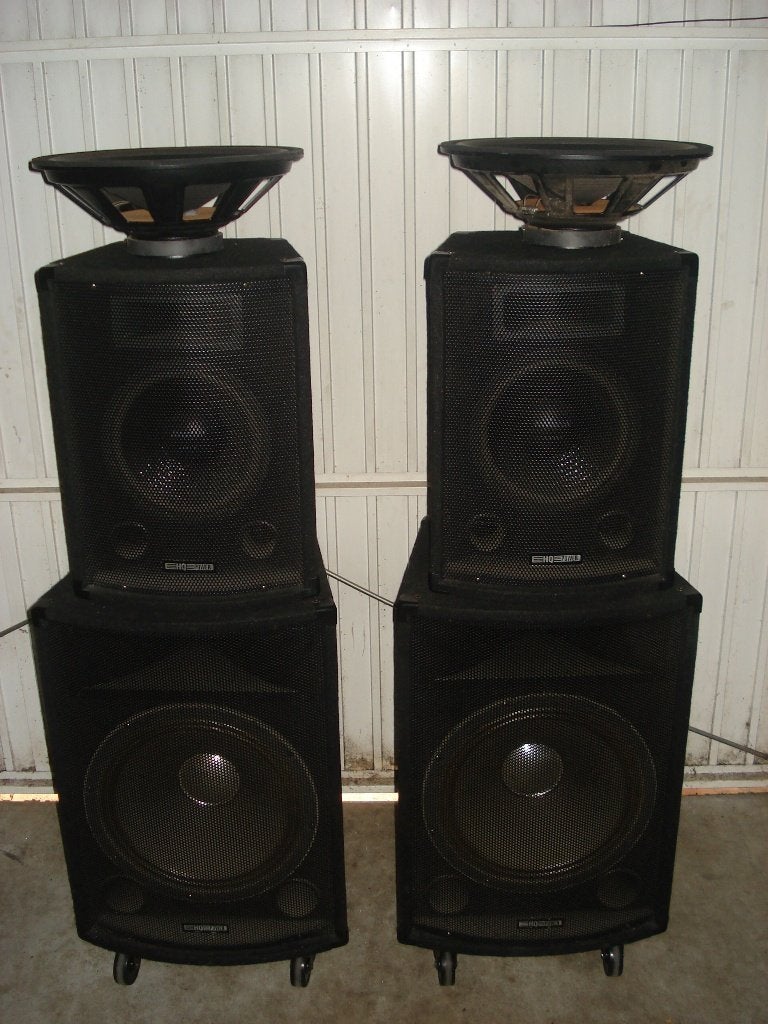 Speakers HQ Power   600 W  400 W  zeer goede staat, Vloerstaande luidspreker, Zo goed als nieuw, Ophalen, 150 watt of meer