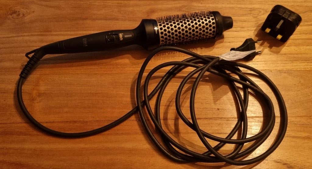 Diva Pro keramische warmteborstel 40mm, Ophalen, Zo goed als nieuw, Krultang of Stijltang