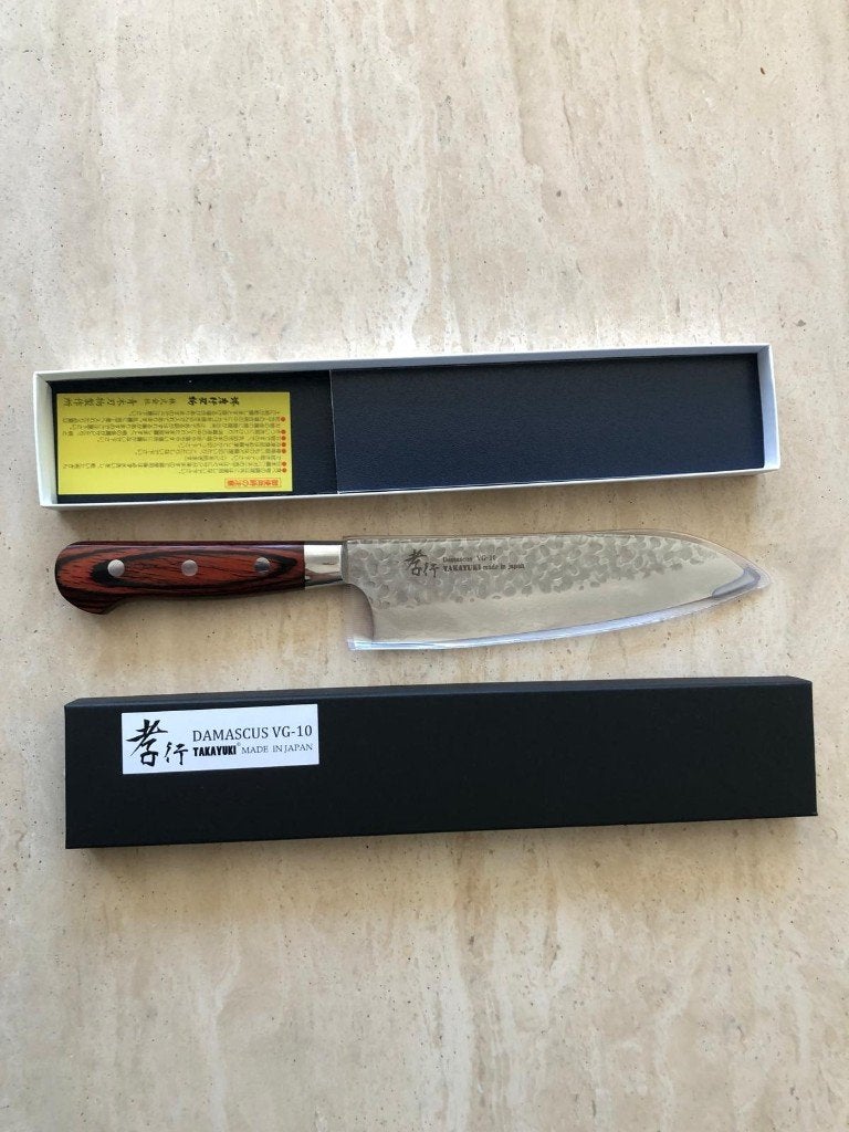 Sakai Takayuki 33-Layer Damascus santokumes, 18 cm, Huis en Inrichting, Ophalen, Overige typen, Metaal, Overige merken
