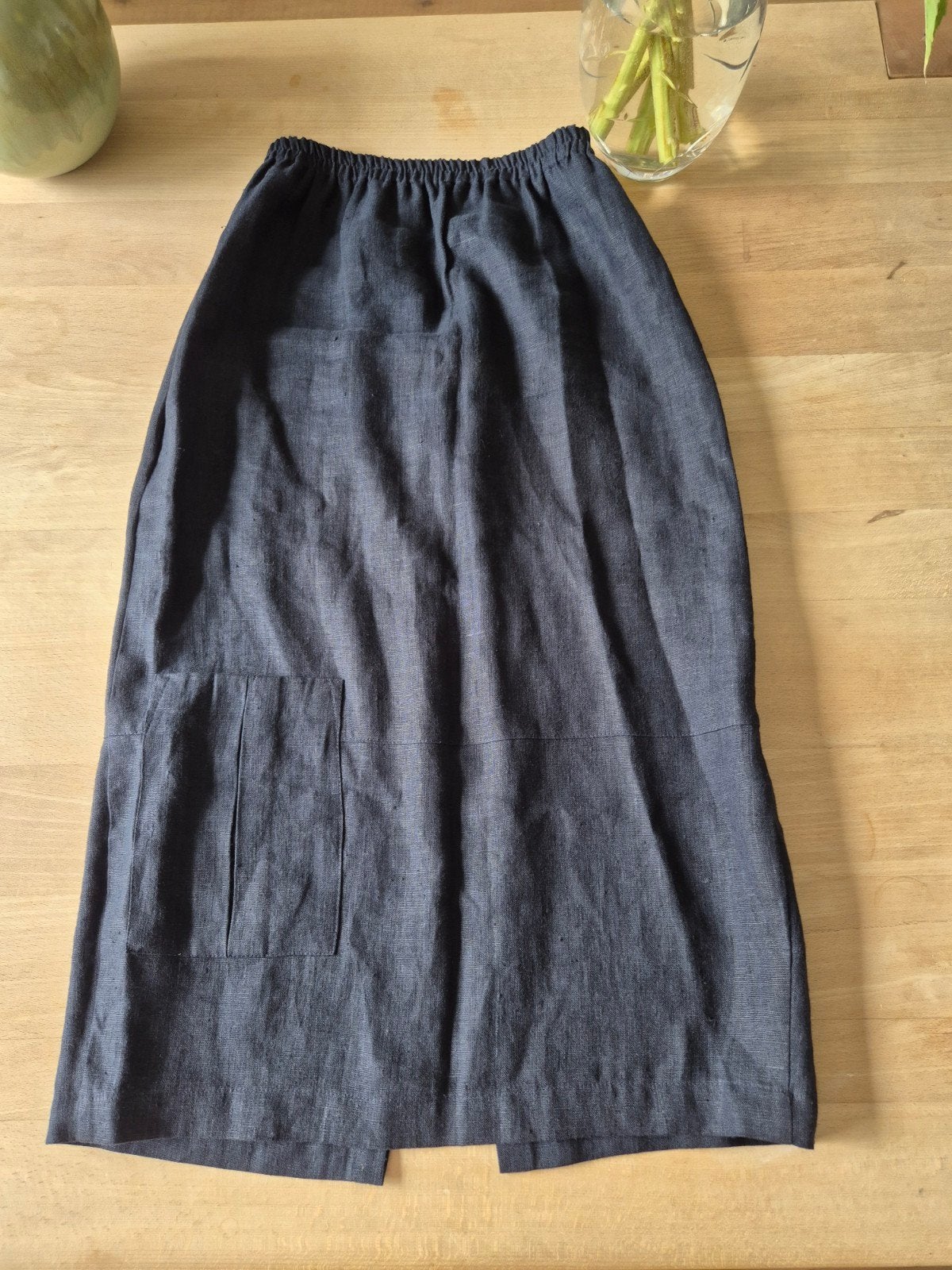 Prachtige maxi linnen rok Geesje Sturre.Maat 36.Nieuw., Verzenden, Zwart, Geesje Sturre, Nieuw