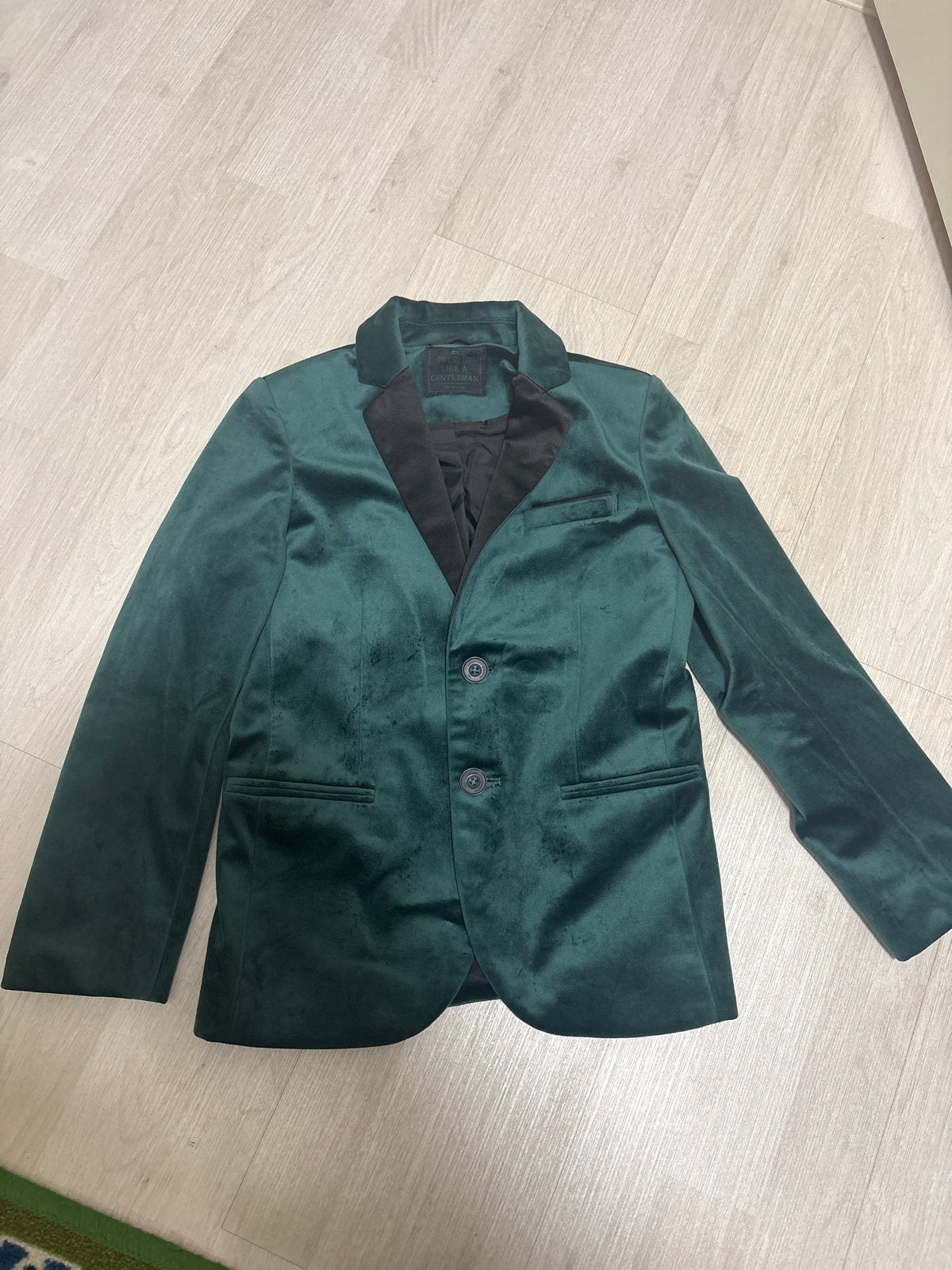 Fluwelen colbert voor jongens - Donkergroen mt 134-140, Ophalen of Verzenden, Zo goed als nieuw, Jongen