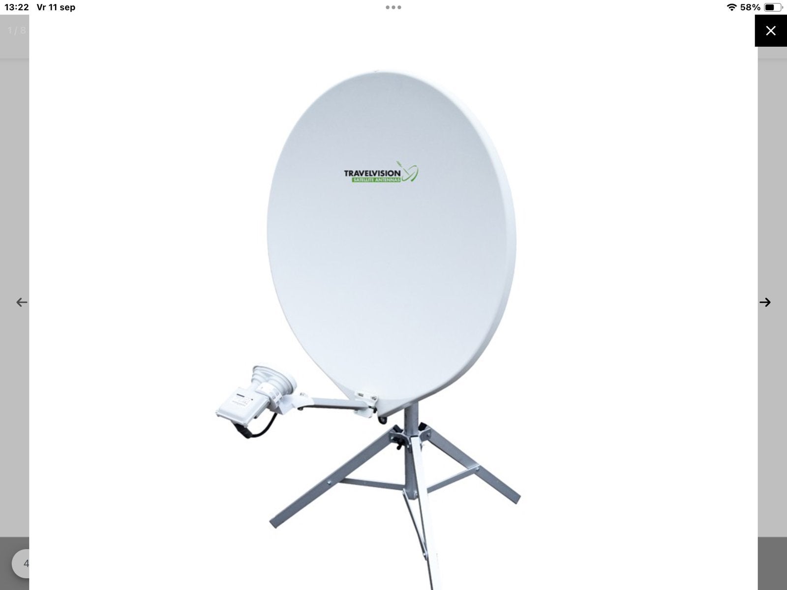 Te koop TravelVision R7 volautomatische satelliet schotel, Ophalen, Zo goed als nieuw