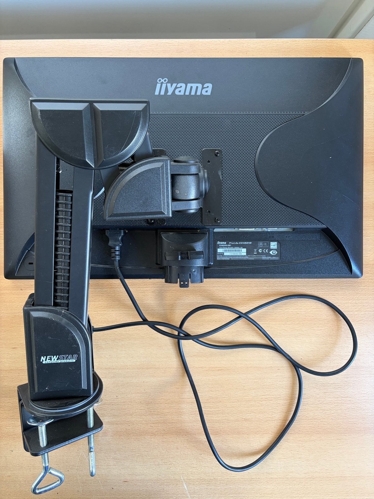iiyama ProLite E2482HS monitor met monitorarm, Computers en Software, Monitoren, Ophalen, In hoogte verstelbaar, Full HD, 1 tot 2 ms