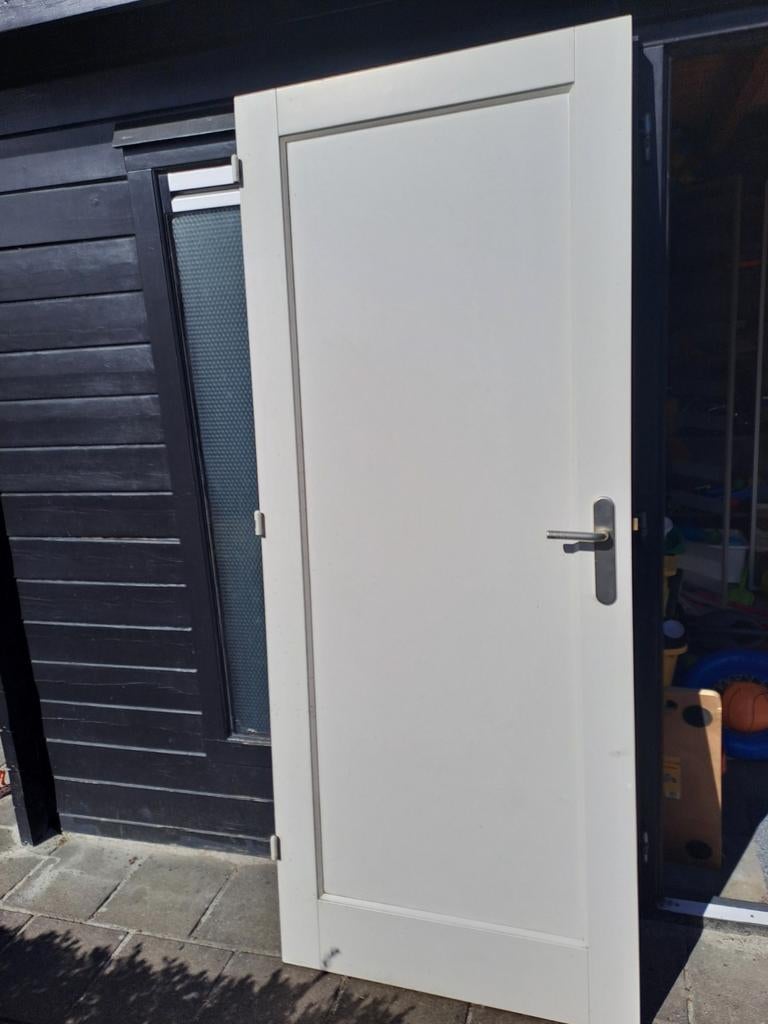 Binnendeur wit klink rvs 200 x 82,5 x 4, Doe-het-zelf en Verbouw, Deuren en Horren, Ophalen, Gebruikt, 80 tot 100 cm, Binnendeur