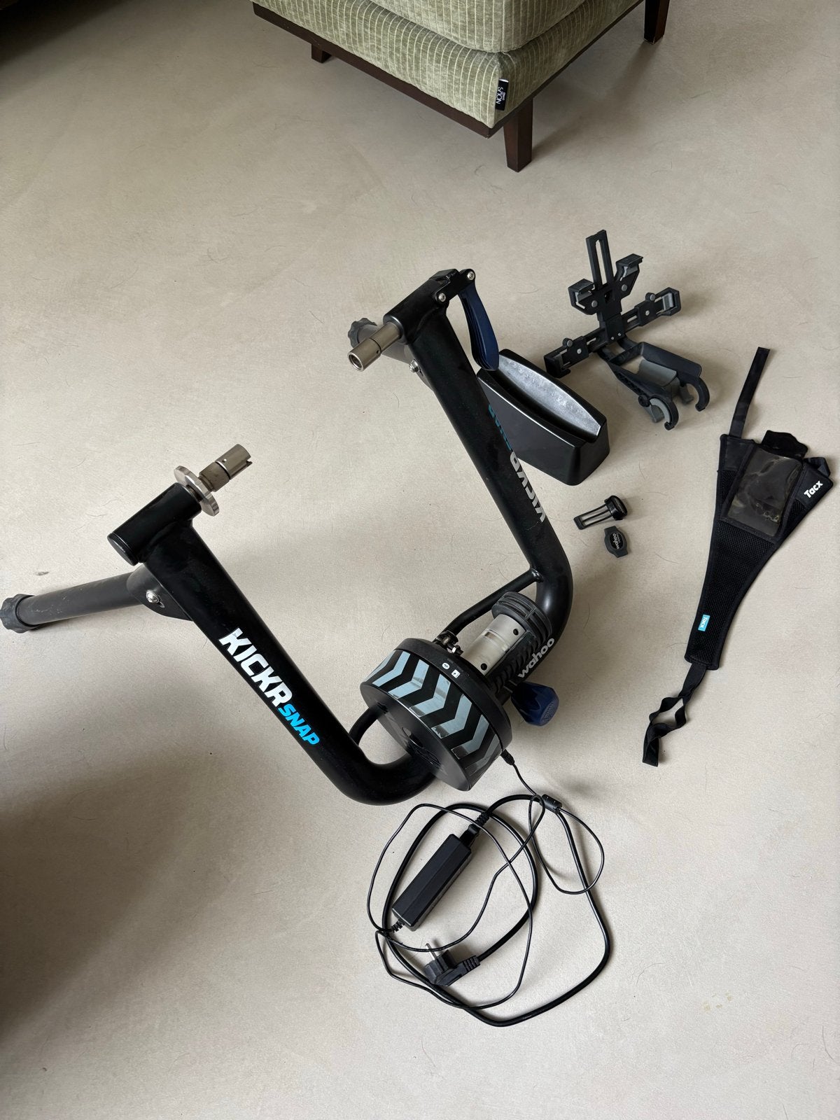 Wahoo Kickr Snap met Tacx accessoires en Wahoo sensoren, Fietsen en Brommers, Fietsonderdelen, Ophalen, Gebruikt, Overige typen