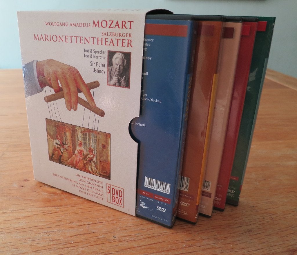 Mozart DVD box Opera's MarionettenTheater, Engels, Alle leeftijden, Ophalen of Verzenden, Zo goed als nieuw