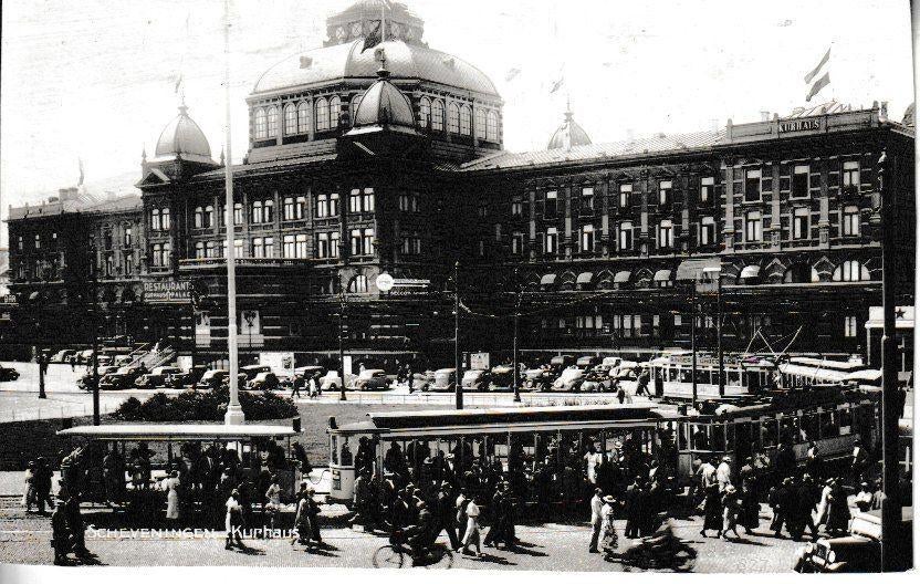 SCHEVENINGEN - KURHAUS / TRAMS, Ophalen of Verzenden, 1940 tot 1960, Ongelopen, Zuid-Holland