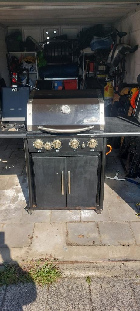 BBQ met 4 branders en sideburner - Outdoorchef Perth, Ophalen, Gebruikt, Outdoorchef