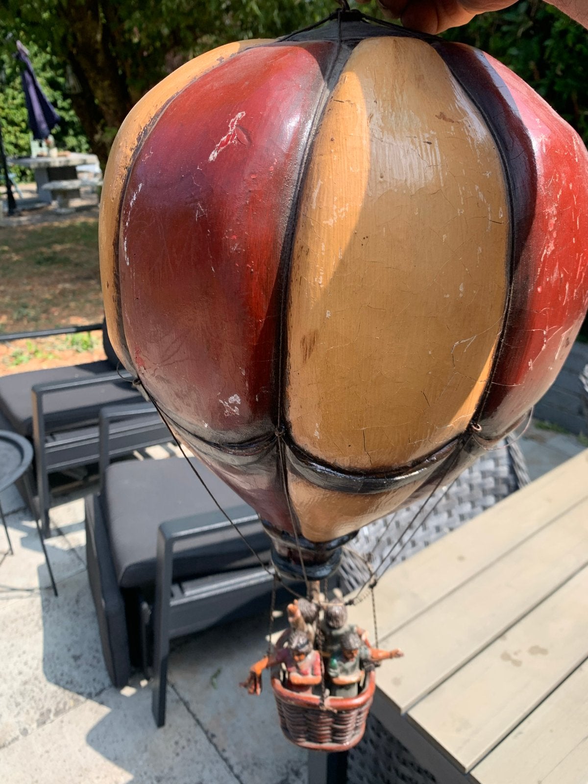 Vintage Luchtballon Decoratie - 57 cm hoog, Ophalen of Verzenden