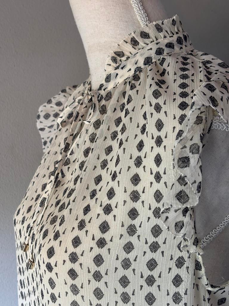 Brooks Brothers Mouwloze Blouse met Print - Maat 36, Overige kleuren, Ophalen of Verzenden, Zo goed als nieuw, Maat 36 (S)