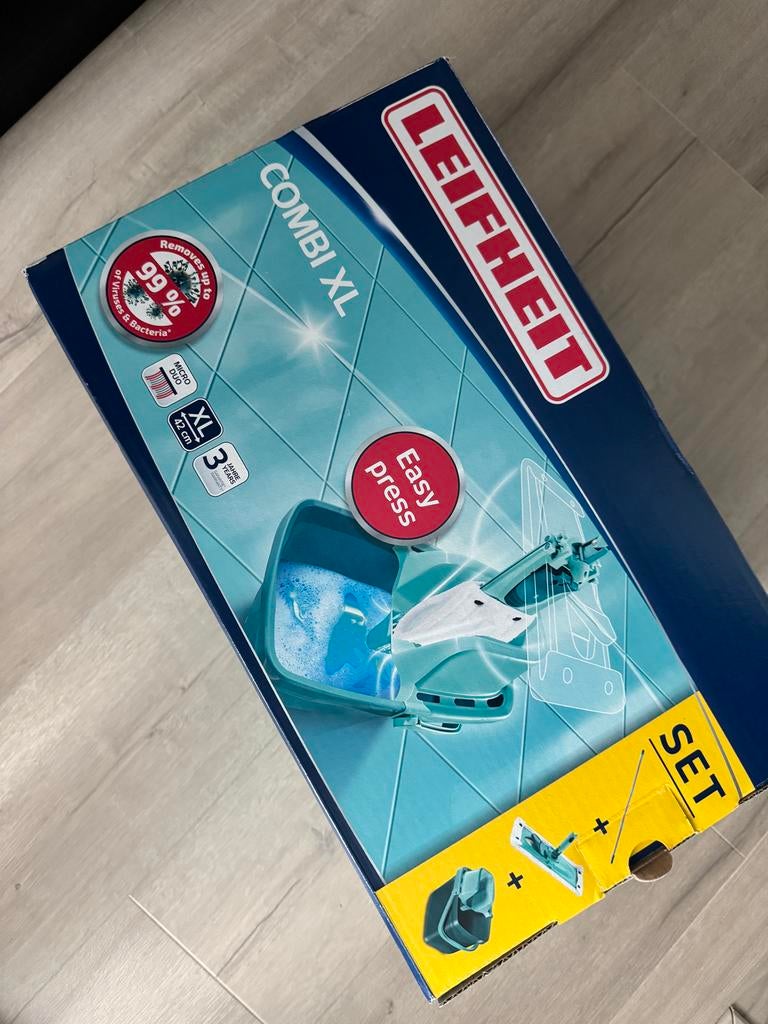 Leifheit Combi XL Dweilset met Emmer en Pers, Ophalen of Verzenden, Mop of Dweil
