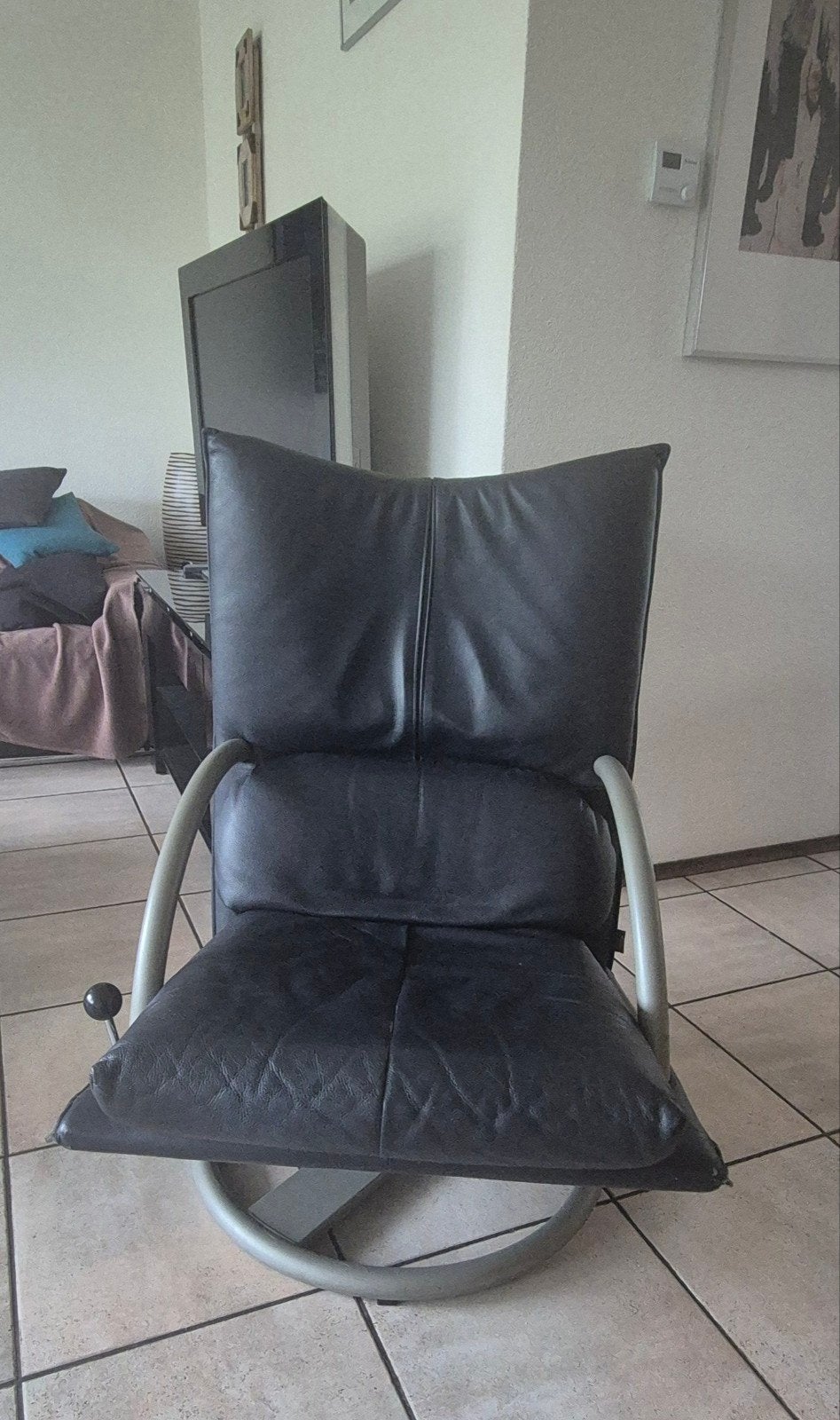Rolf Benz BMP 418 Torino vintage design fauteuil – echt leer, Huis en Inrichting, Gebruikt, Ophalen of Verzenden, 50 tot 75 cm