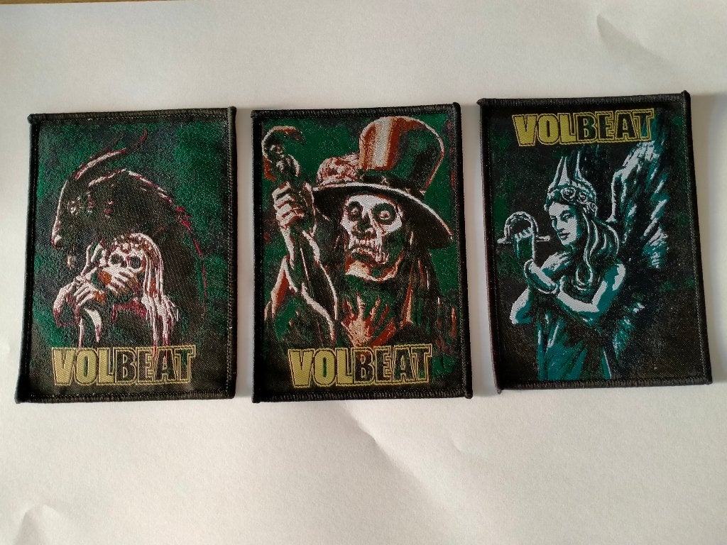 Volbeat heavymetal metal RARE patches set kleding emblemen, Verzamelen, Ophalen of Verzenden, Nieuw, Overige typen