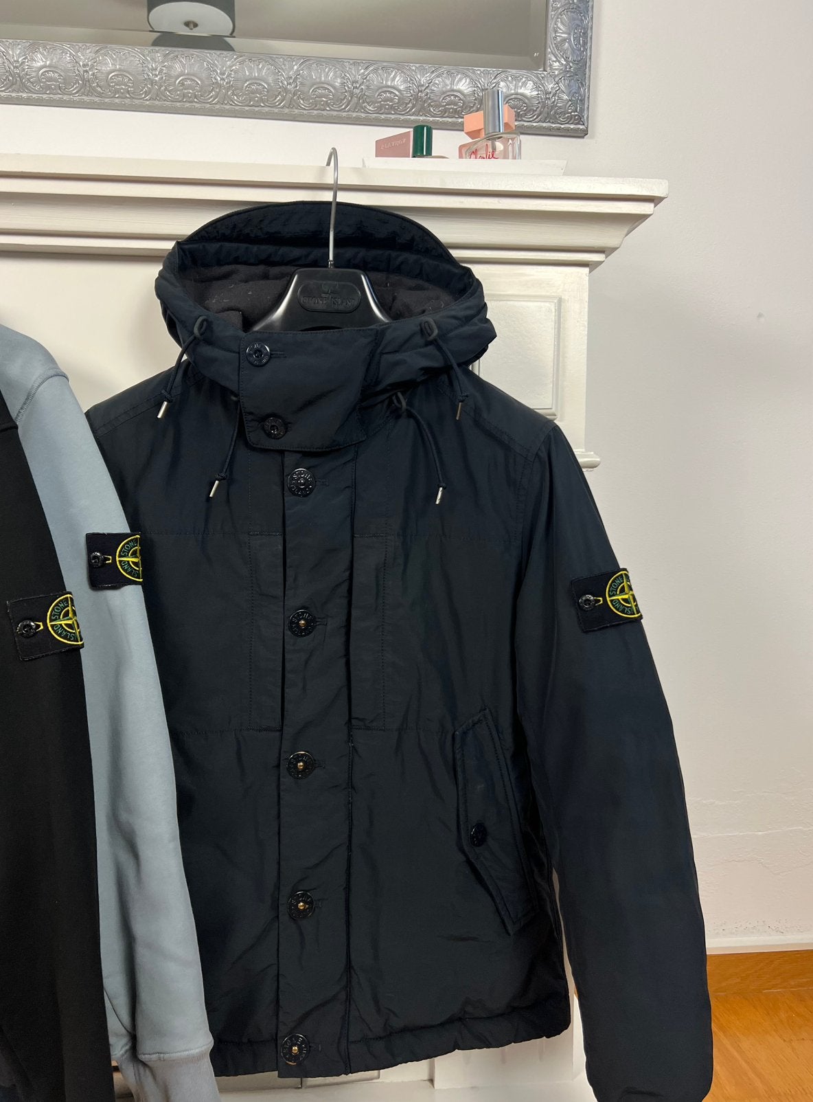 Stone Island | Micro Reps Down | Dark Navy | Size S, Kleding | Heren, Jassen | Winter, Ophalen of Verzenden, Zo goed als nieuw