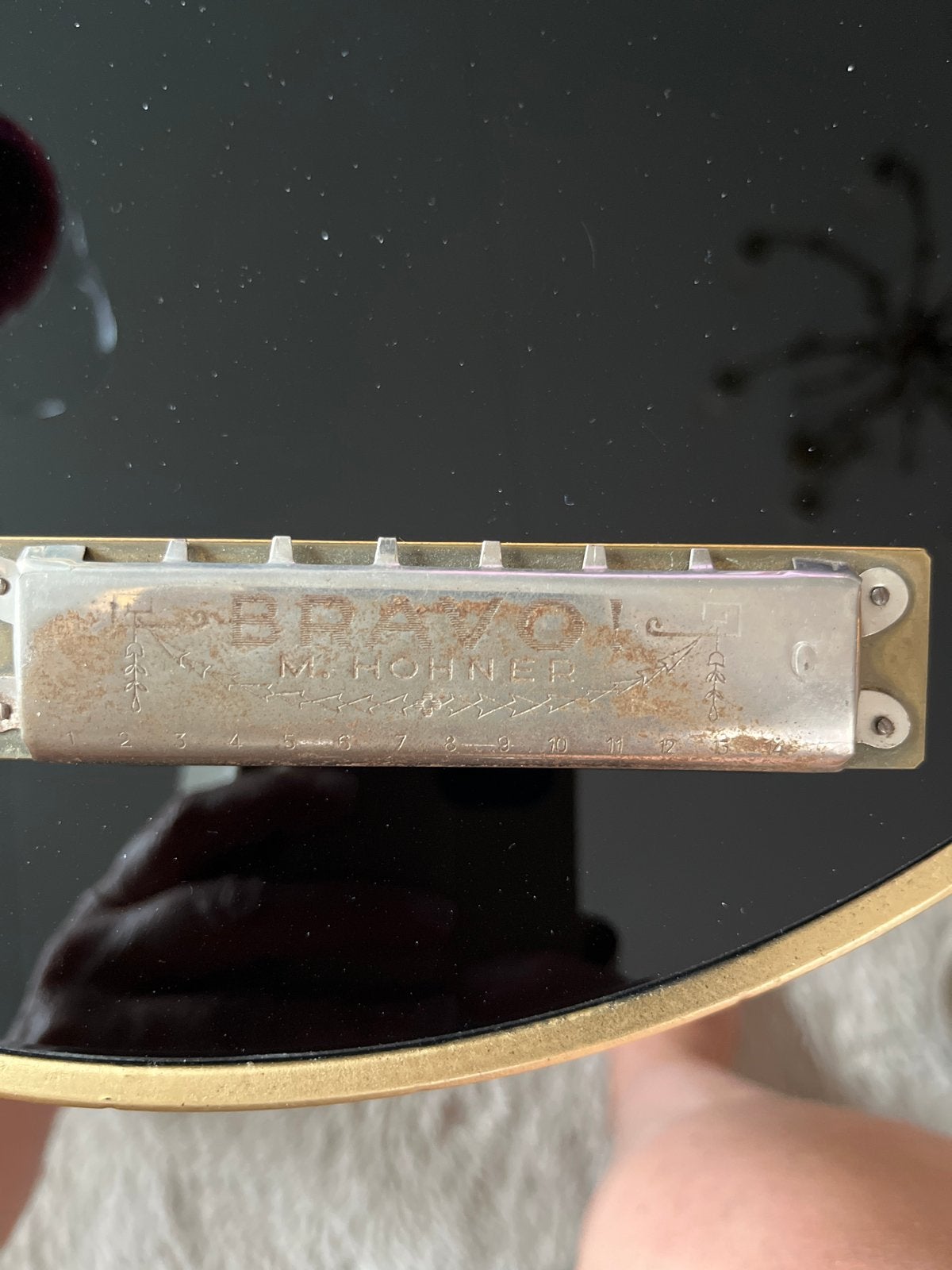Vintage Hohner Bravo Mondharmonica - Gebruikt, Verzenden, Gebruikt, Diatonisch, Overige typen