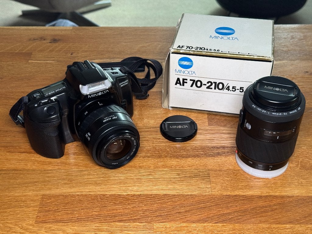 Minolta 300si Kit met AF35-70mm en AF70-210mm, Ophalen of Verzenden, Zo goed als nieuw, Spiegelreflex, Minolta