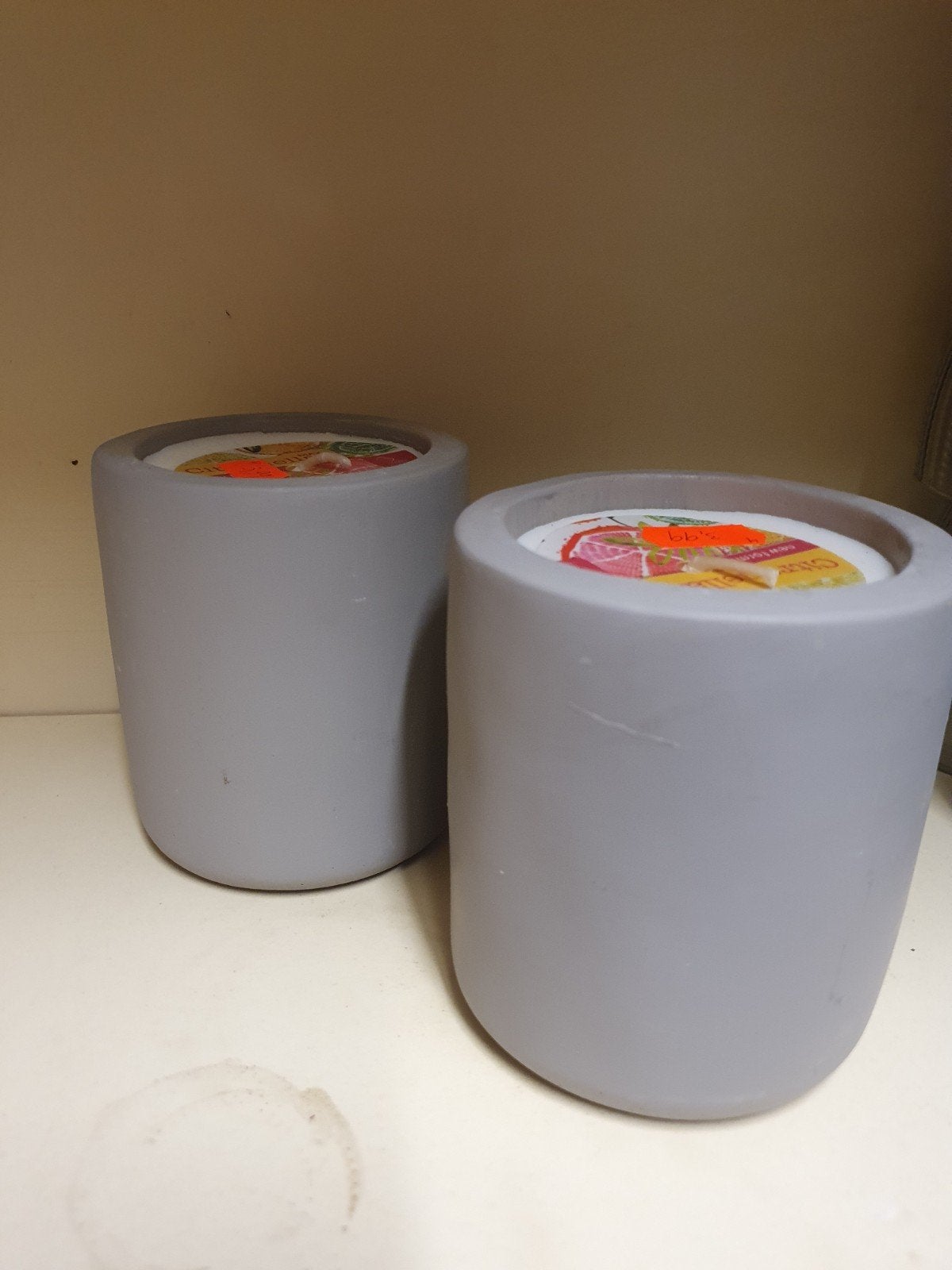 2 nieuwe citronella kaarsen in beton pot, Ophalen of Verzenden, Nieuw