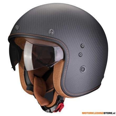 Scorpion Belfast Carbon Evo Jethelm, Mat Zwart, Ophalen of Verzenden, Nieuw met kaartje