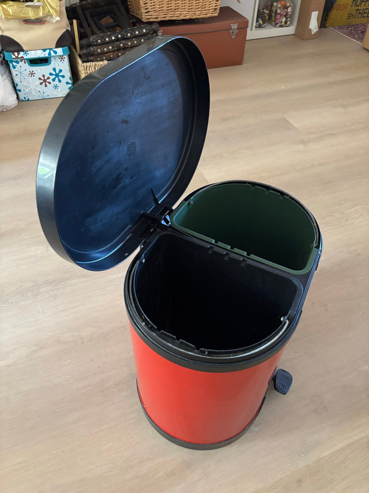 Wesco afvalscheider met pedaal - Rood, 50 – 75, Gebruikt, Met pedaal, Ophalen of Verzenden