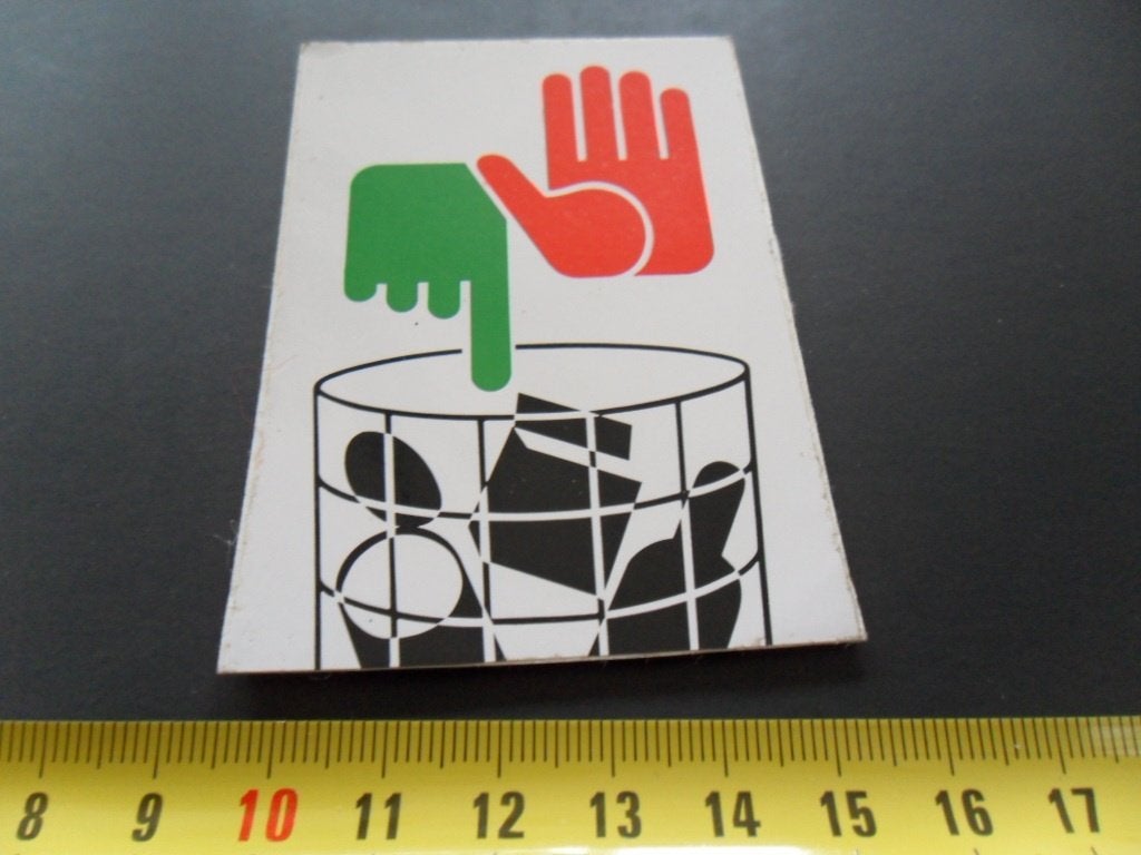 sticker afval in bak, Ophalen of Verzenden, Zo goed als nieuw