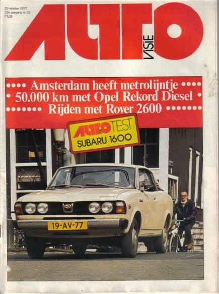 Autovisie 22 1977 : Subaru 1600 GFT - Fiat 131 - Rover SD1, Ophalen of Verzenden, Gelezen, Algemeen