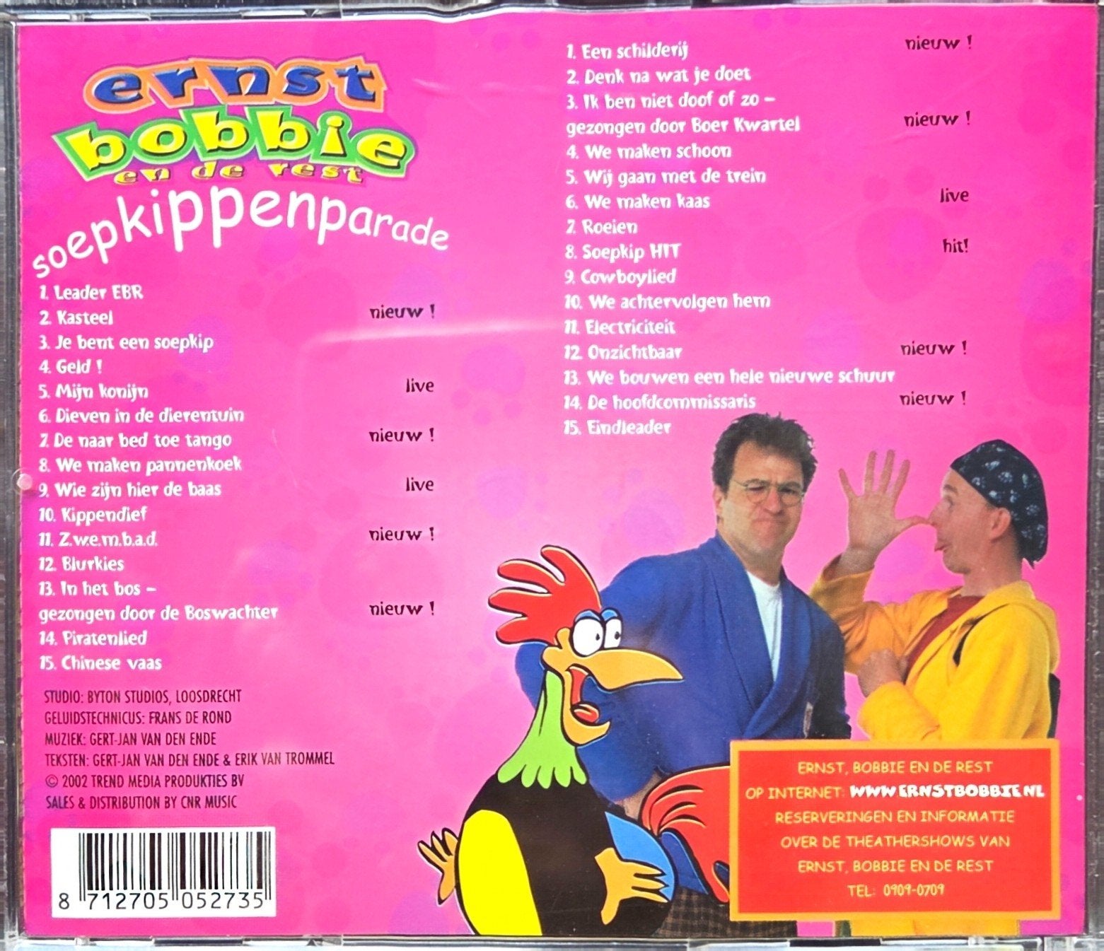 Ernst, Bobbie en de Rest - Soepkippenparade (Dubbel CD), 3 tot 5 jaar, Ophalen of Verzenden, Zo goed als nieuw, Muziek