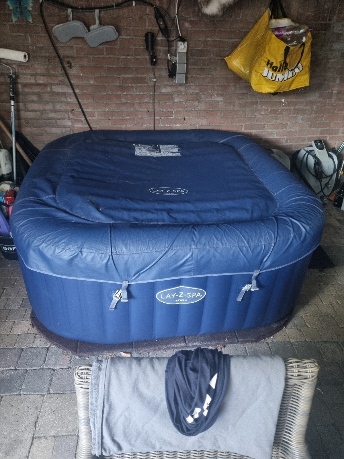 Lay-Z-Spa Hawaii opblaasbare jacuzzi, Ophalen, Gebruikt, Opblaaszwembad, Vierkant