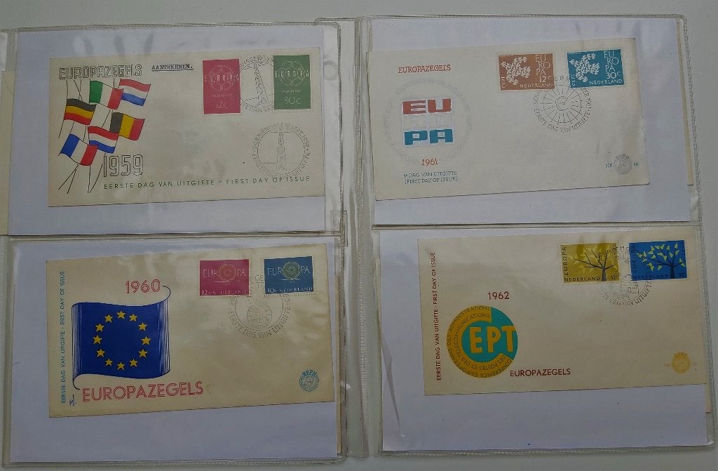 FDCs Nederland nr e35, e39, e44, e45, e47, e48, e49, e153, Ophalen, Nederland