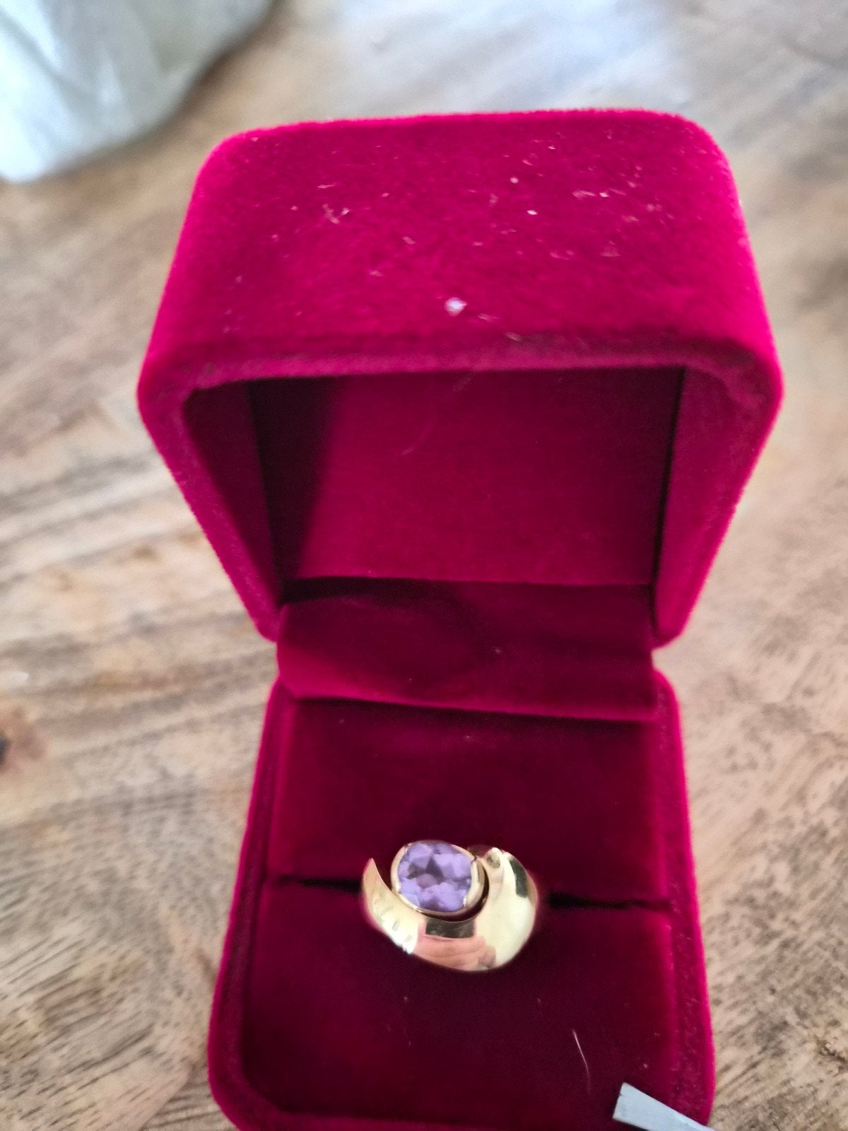 18 krt gouden ring maat 57 met edelsteen, 3,45 gram, Sieraden, Tassen en Uiterlijk, Ringen, Gebruikt, Ophalen of Verzenden, 17 tot 18