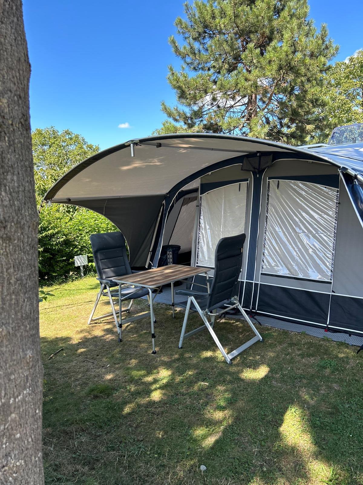 Te koop Unico voortent en luifel maat 9, Ophalen, Ten Cate All Season 240g/m2, Unico Ventura