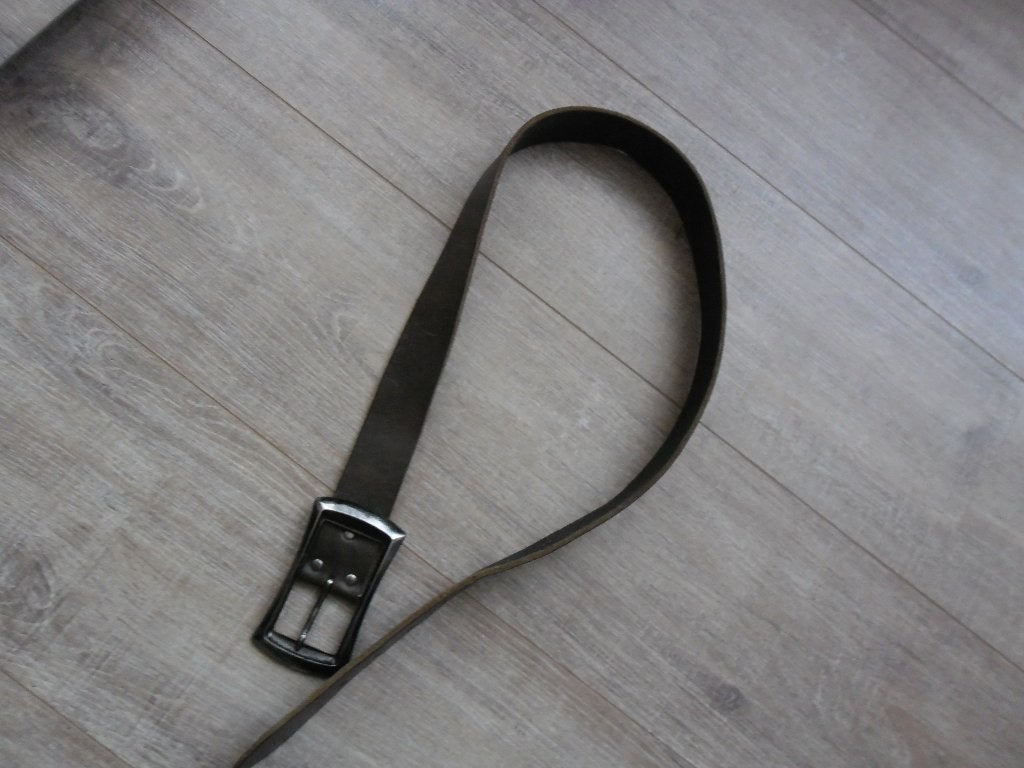 z.g.a.n. leren riem 85 cm, Bruin, Minder dan 95 cm, Ophalen of Verzenden, Zo goed als nieuw